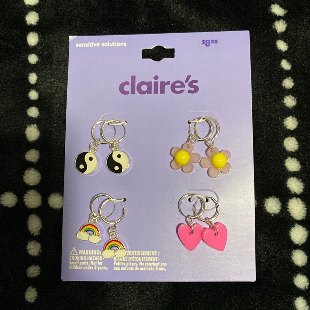 Claire’s Earings 4 pair  (Variety)